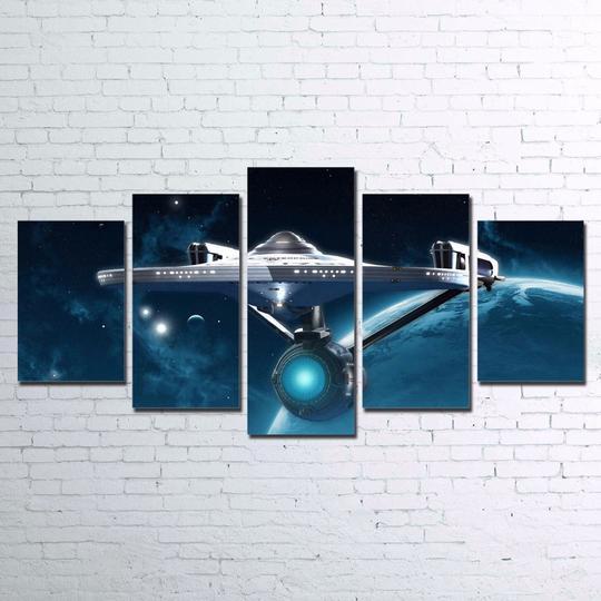 Star Trek 1 - Movie 5 Panel Canvas Art Wall Decor Star Trek 1 - Movie 5 Panel Canvas Art Wall Decor