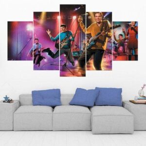Star Trek Band - Music 5 Panel Canvas Art Wall Decor