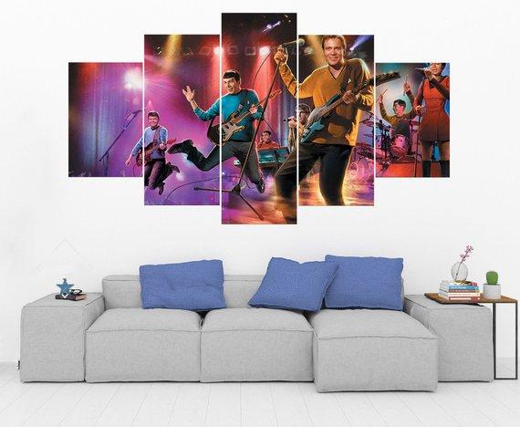 Star Trek Band - Music 5 Panel Canvas Art Wall Decor Star Trek Band - Music 5 Panel Canvas Art Wall Decor