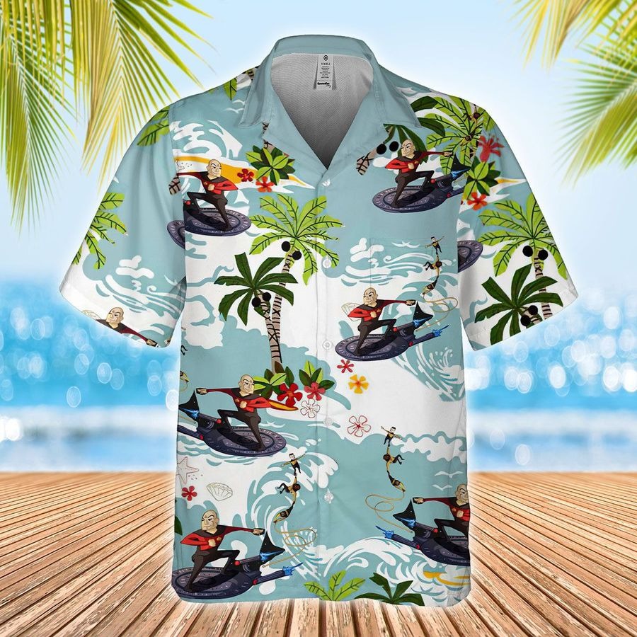 Star Trek Captain Picard Surfing Hawaiian Shirt Star Trek Captain Picard Surfing Hawaiian Shirt