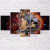 Star Trek Original Cast - Movie 5 Panel Canvas Art Wall Decor