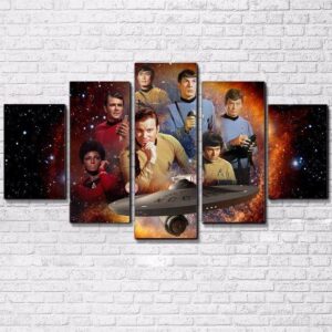 Star Trek Original Cast - Movie 5 Panel Canvas Art Wall Decor