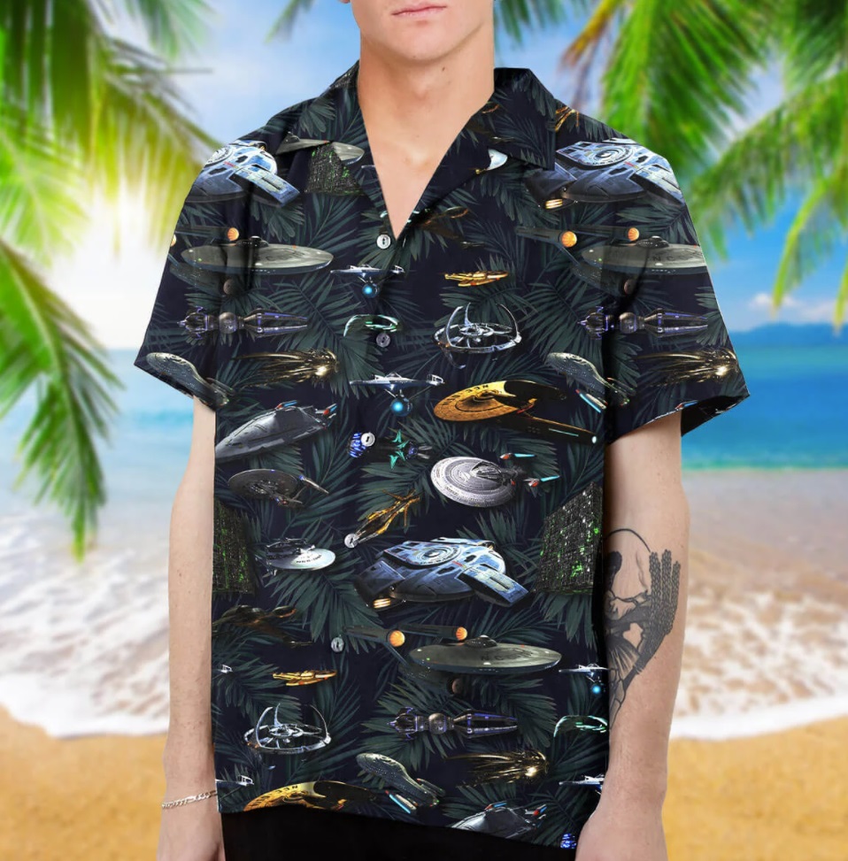 Star Trek Starships Hawaiian Shirt Star Trek Starships Hawaiian Shirt