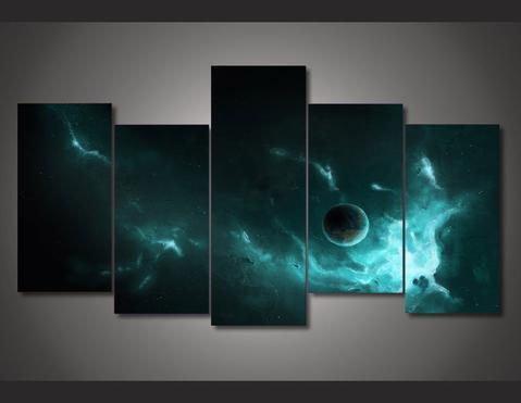 Star Universe - Space 5 Panel Canvas Art Wall Decor Star Universe - Space 5 Panel Canvas Art Wall Decor