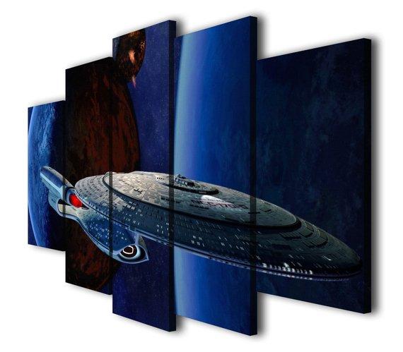 Star War Space Ship - Movie 5 Panel Canvas Art Wall Decor Star War Space Ship - Movie 5 Panel Canvas Art Wall Decor