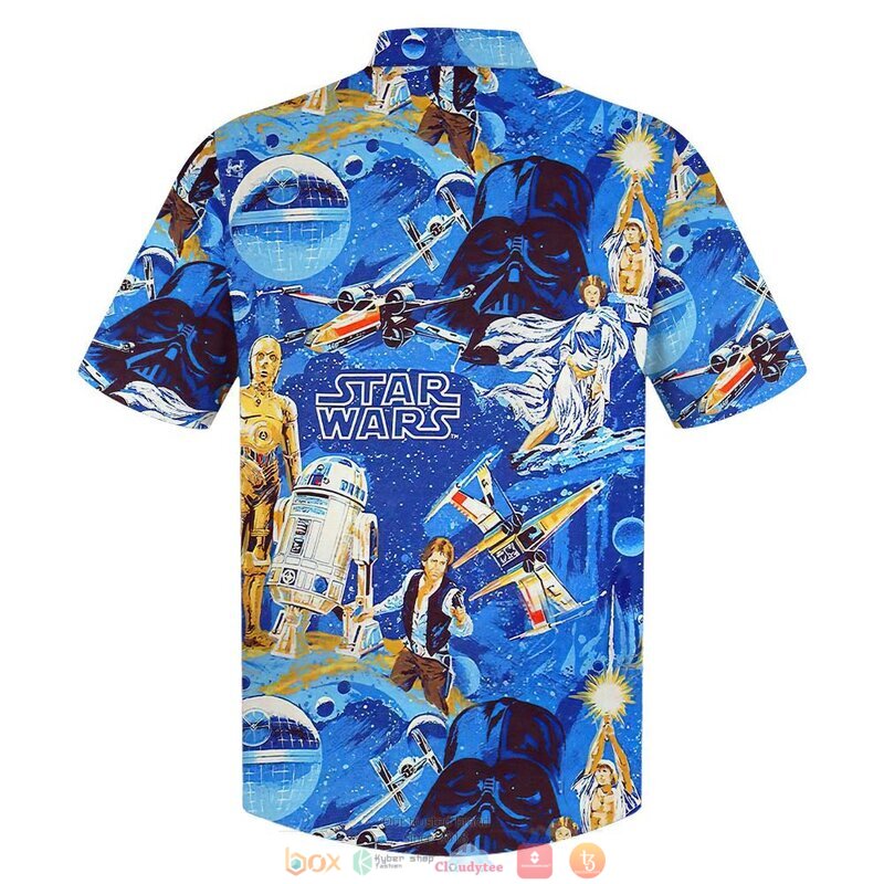 Star Wars Blue Galaxy Hawaiian Shirt Star Wars Blue Galaxy Hawaiian Shirt