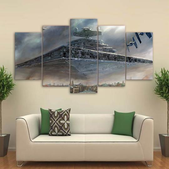 Star Wars Star Destroyer Movie - 5 Panel Canvas Art Wall Decor Star Wars Star Destroyer Movie - 5 Panel Canvas Art Wall Decor