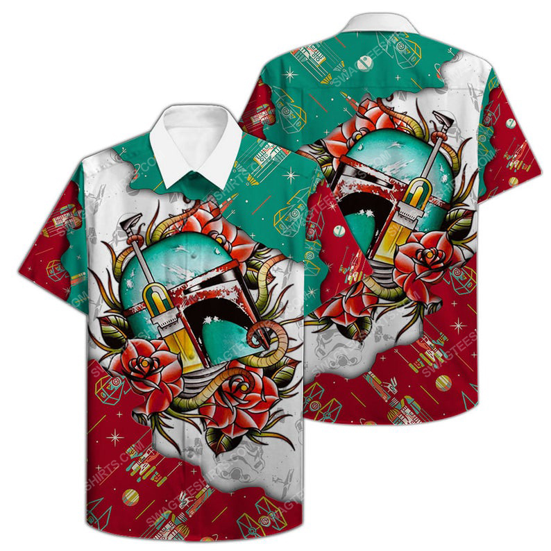 Star Wars The Mandalorian Dadalorian Surfing Summer Vacation Hawaiian Shirt Star Wars The Mandalorian Dadalorian Surfing Summer Vacation Hawaiian Shirt