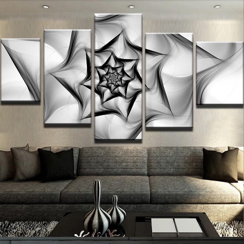 Star - Abstract 5 Panel Canvas Art Wall Decor Star - Abstract 5 Panel Canvas Art Wall Decor