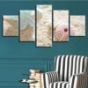 Starfish Sea Shells 22 - Space 5 Panel Canvas Art Wall Decor