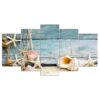 Starfish shell - Space 5 Panel Canvas Art Wall Decor