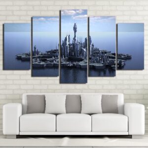 Stargate Atlantis - Landscape 5 Panel Canvas Art Wall Decor