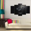 Stark Coat Of Arms Stark Wolf Game Of Thrones - Movie 5 Panel Canvas Art Wall Decor