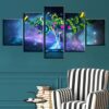 Starry Sky 21 - Abstract 5 Panel Canvas Art Wall Decor
