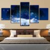 Starry Sky 25 - Space 5 Panel Canvas Art Wall Decor
