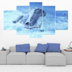 Starship Enterprise - Star Trek 6 - Movie 5 Panel Canvas Art Wall Decor