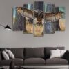 State In The Forest - Animal 5 Panel Canvas Art Wall Decor