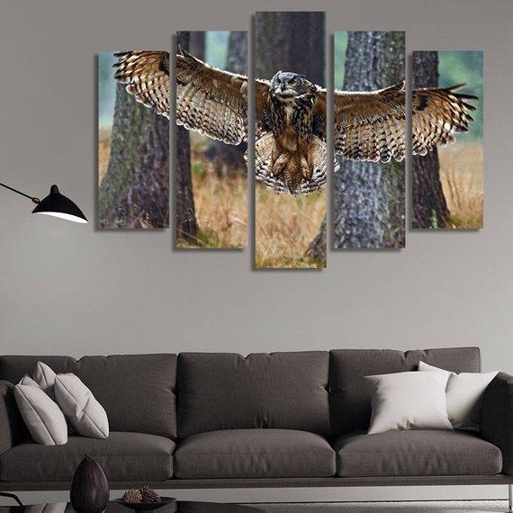 State In The Forest - Animal 5 Panel Canvas Art Wall Decor State In The Forest - Animal 5 Panel Canvas Art Wall Decor