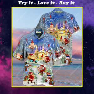 Stay Cool Santa Claus Christmas Full Printing Hawaiian Shirt