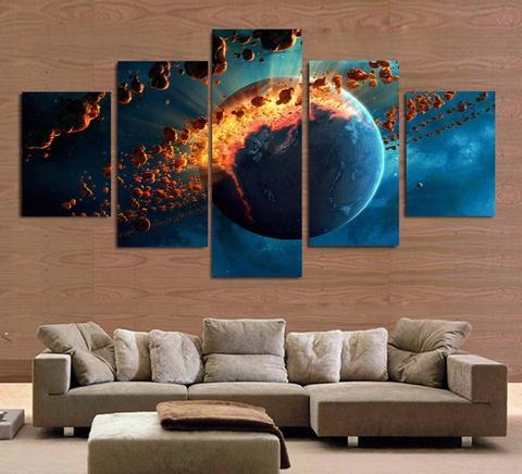 Stellar Explosion - Space 5 Panel Canvas Art Wall Decor Stellar Explosion - Space 5 Panel Canvas Art Wall Decor