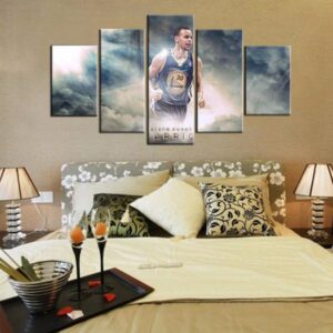 Stephen Curry Of Golden State Warriors - Sport 5 Panel Canvas Art Wall Decor