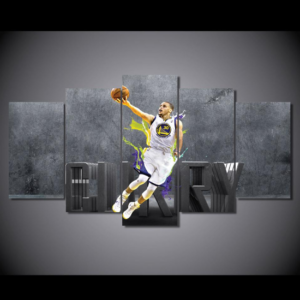 Stephen Curry Superstar Basketball - Sport 5 Panel Canvas Art Wall Decor