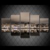 Stockholm Night 10- Nature 5 Panel Canvas Art Wall Decor