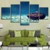 Stone 21 - Nature 5 Panel Canvas Art Wall Decor