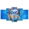 Stone Buddha statue 02 - Religion 5 Panel Canvas Art Wall Decor