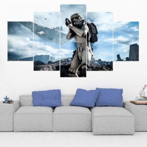Stormtrooper 1 - Movie 5 Panel Canvas Art Wall Decor
