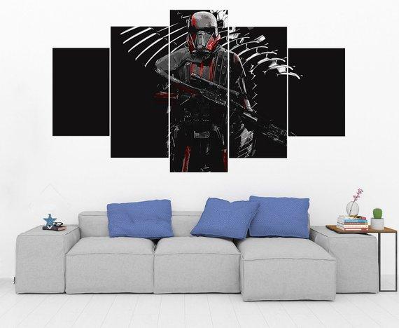 Stormtrooper 3 - Movie 5 Panel Canvas Art Wall Decor Stormtrooper 3 - Movie 5 Panel Canvas Art Wall Decor