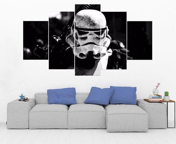 Stormtrooper 6 - Movie 5 Panel Canvas Art Wall Decor Stormtrooper 6 - Movie 5 Panel Canvas Art Wall Decor