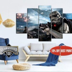Stormtrooper 7 - Movie 5 Panel Canvas Art Wall Decor