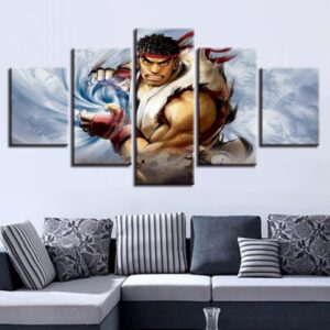 Street Fighter 31 - Gaming 5 Panel Canvas Art Wall Decor