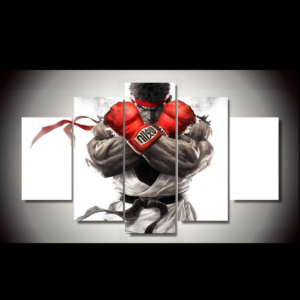 Street Fighter: Ryu - Gaming 5 Panel Canvas Art Wall Decor