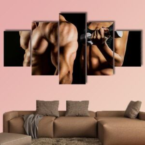Strong Man And A Woman - Sport 5 Panel Canvas Art Wall Decor