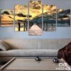 Stunning Sky At Sunset - Space 5 Panel Canvas Art Wall Decor
