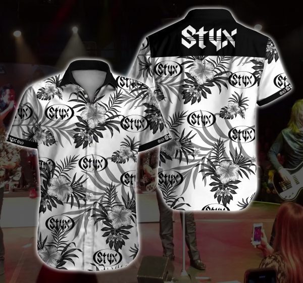 Styx Hawaiian Shirt Summer Button Up Styx Hawaiian Shirt Summer Button Up