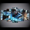 Sub Zero Mortal Kombat 01 - Movie 5 Panel Canvas Art Wall Decor