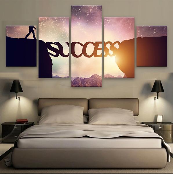 Success And Motivation - Abstract 5 Panel Canvas Art Wall Decor Success And Motivation - Abstract 5 Panel Canvas Art Wall Decor