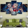 Suicide Squad Harley Quinn & Joker - Dc 5 Panel Canvas Art Wall Decor