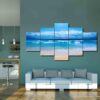 Summer Blue Ocean - Space 5 Panel Canvas Art Wall Decor