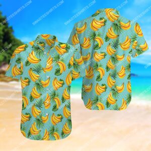 Summer Time Banana Tropical All Over Print Hawaiian Shirt