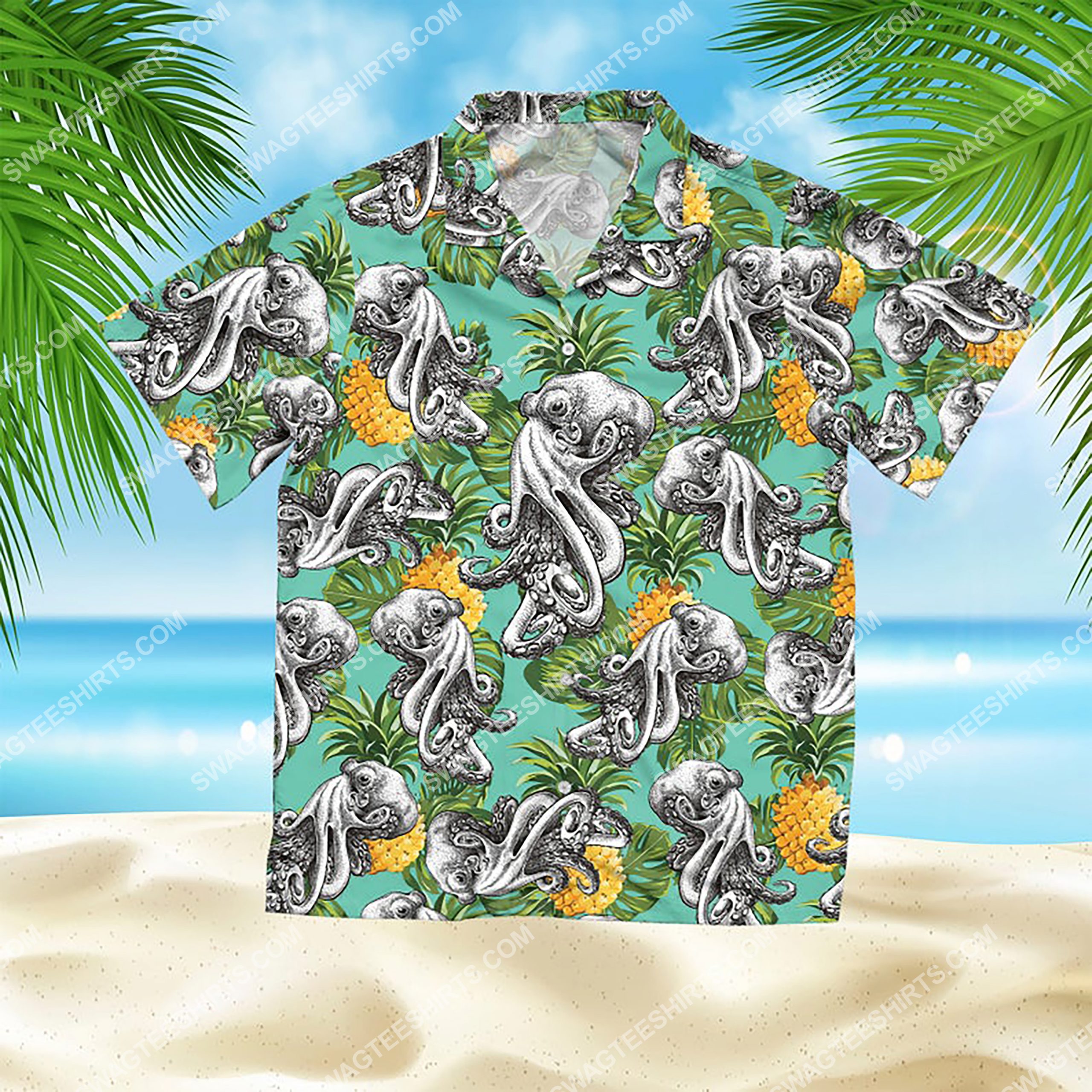 Summer Time Tropical Octopus All Over Print Hawaiian Shirt Summer Time Tropical Octopus All Over Print Hawaiian Shirt