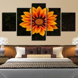 Sunflower Still Life - Nature 5 Panel Canvas Art Wall Decor