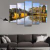 Sunny Morning In Amsterdam - Nature 5 Panel Canvas Art Wall Decor