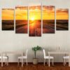 Sunrise Highway 11 - Nature 5 Panel Canvas Art Wall Decor