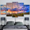 Sunrise In The Sonoran Desert Nature - 5 Panel Canvas Art Wall Decor