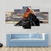 Sunrise On The Matterhorn 1 - Nature 5 Panel Canvas Art Wall Decor