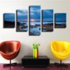 Sunrise Seaview - Nature 5 Panel Canvas Art Wall Decor